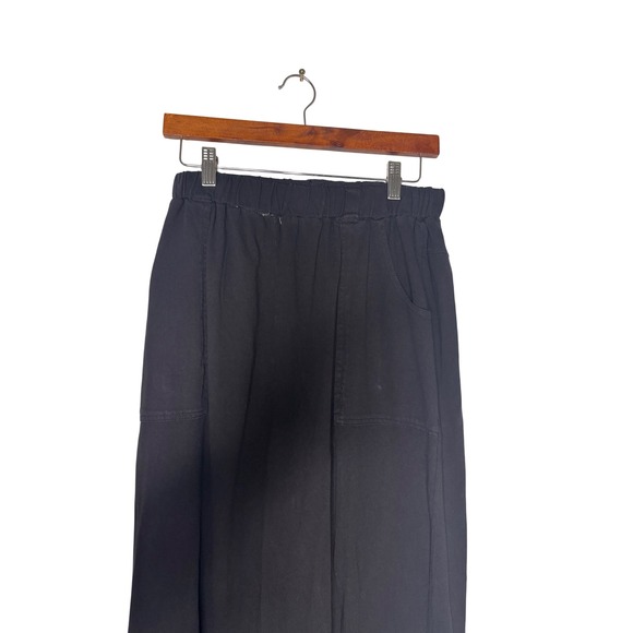 FP Beach Black Wide Leg Palazzo Pants Elastic‎ Waist Size M - Picture 2 of 6